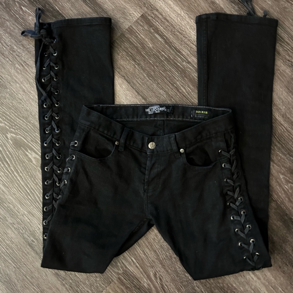 SOLD Lip Service rocker style lace up jeans